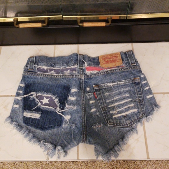 Bootcut American flag levi shorts - Picture 1 of 4